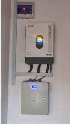 4.2 kVA / 3 kWh hybrid solar installation